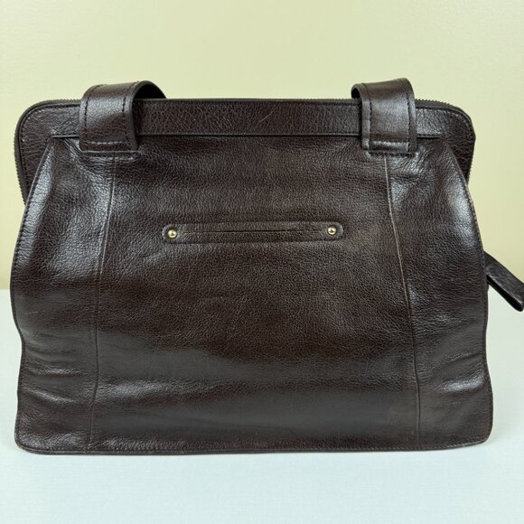 B Makowsky Brown Leather Shoulder Bag - Picture 3 of 16